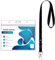 Fhlbestyu 1/2 Set Porta Badge da Collo con Cordini, PU Pelle Porta Badge Trasparente e Impermeabile con Clip per Badge, Portachiavi, ID Lavoro, Carta per Studenti, Cordino per Ufficio