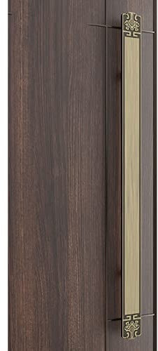 Tirador de puerta corredera para puerta de madera, manijas grandes de cristal en bronce, diseño rústico