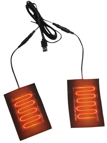 Mitten - Cuscinetto riscaldante per guanti, 5 V, USB, 2 in 1, per l'inverno, per l'inverno, per donne e uomini, guanti