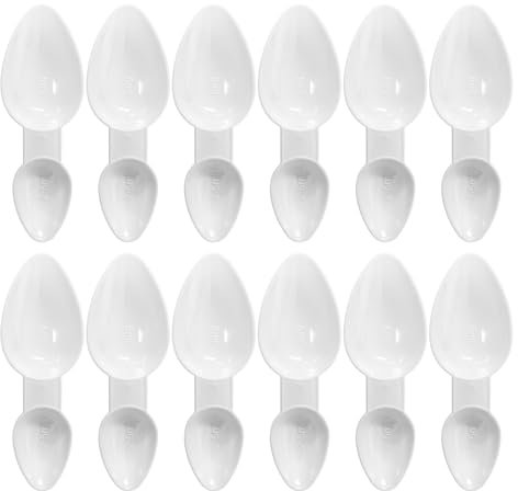 12 Cucharas Medidoras De Doble Cara, Cucharas De Plástico, Cucharas Reutilizables, Cucharas Medidoras Para El Hogar, Herramientas De Cocina Para Sal, Azúcar, Pimienta Y Más