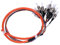 Eacam Cable Pigtail de Fibra ST/UPC Multimodo de 12 Núcleos, Alta Estabilidad, Compatible con Redes de Fibra Óptica, Instrumentos, 1 Metro de Longitud, Longitud de Onda de Trabajo 850