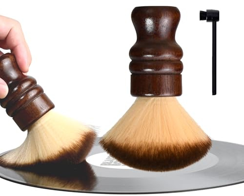 Killoomii 2-in-1 Vinyl Record Cleaning Kit with Stylus Brush - Anti Static Dust Solid Wood Vinyl Record Cleaning Brush, High Density Ultra-Fine Soft Bristles Safe for Vinyl LP Turntable CD Album