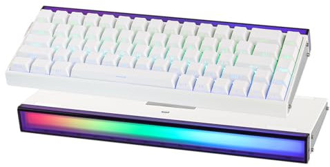 EPOMAKER Aula Hero68 HE Clavier pour Jeux Magnétique Filaire, Actionnement Ajustable 0.01mm, Switch à Effet Hall Rapide 8kHz, Boîte RVB, Rétroéclairage, Programmable, 65% QWERTY (Blanc)