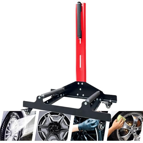 WDJBPSH Felgenständer Felgen-und Reifenpflegerolle Fürs Auto, 360° Drehbarer Polier- und Reinigungsständer für Autoliebhaber/Heimwerker/Automechaniker, Stahlkonstruktion