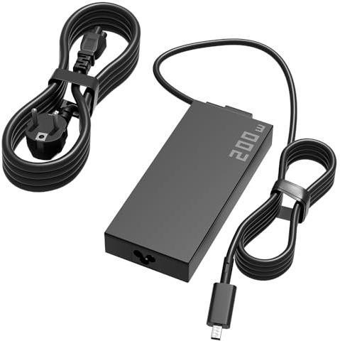 SLRIOYS 200W AC Caricatore Compatibile Con ASUS ROG Zephyrus G16 G14 GA605 GU605 GA403 Flow Z13 GZ302EA V16 V3607 TUF Gaming A14 FA401UV FA401UU FA401WU FA401WV FA401KM Portatile Alimentatore