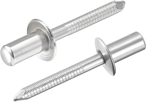 TA-VIGOR 25Pcs 6.4mm x 12mm Stainless Steel Blind Rivets, Closed End Pop Rivets with Dome Head for Metal and Wood, Heavy Duty Corrosion-Resistant for Indoor and Outdoor Fixings