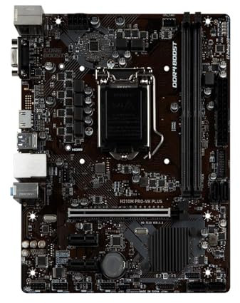 QWEOWW Scheda Madre Fit for MSI Intel H310 H310M PRO-VH Plus Scheda Madre LGA 1151 Supporta 9700KF 9400F i9-9900K 8600 9320 G5500 CPU DDR4 32 GB