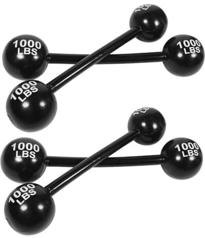 Toddmomy 4 Stück Teiliges Aufblasbares Hantelspielzeug Dicke Schwarze Barbell Ballons Lustiges Party Accessoire für Erwachsene Sicherer für Halloween und Familienfeiern