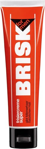 BRISK | Frisiercreme super | Die Styling-Creme für Männer | Natürlicher Halt aus der Tube | Der Klassiker der 50er Jahre | Fixiert & pflegt | 100ML (Packung mit 5)