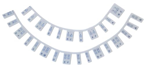 Piano Notes Guide for Beginner, Removable Piano Keyboard Note Labels, Silicone 61-Key Standard Full-Size, Reusable and Comes with Box (Black)