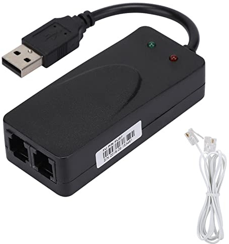 Rcniso USB-Faxmodem Dual Port 56K Externer Modemtreiber für 7/8/10/XP, Plug and Play, Faxmodem für, RJ11, V.90/K56flex