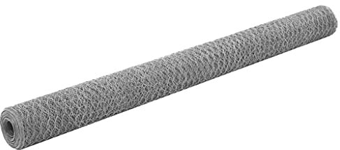 vidaXL Sechseckgeflecht Stahl 25x1,5 m Maschendraht Hasendraht Drahtgeflecht