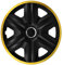 Luckyberg Radkappen - 'Fast LUX/Action' 15 Zoll 4er Set - Universal Fit für Autos und andere Fahrzeuge (Gold)