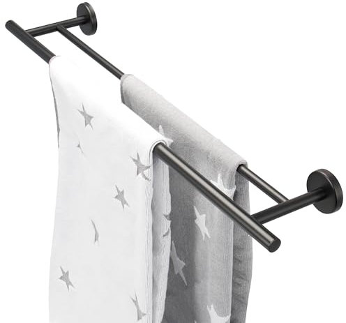 bremermann Bad-Serie Piazza Black - Badetuchstange, Handtuchstange aus Edelstahl matt schwarz