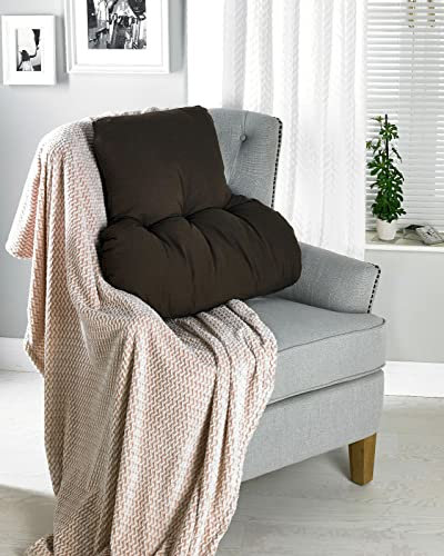 The Duvet & Pillow Company Posture Therapy Support Cushion - Lumbar/Back/Orthopedic Armchair Support & Pain Relief - T-Shaped - Reading, TV (Brown) - MADE IN UK