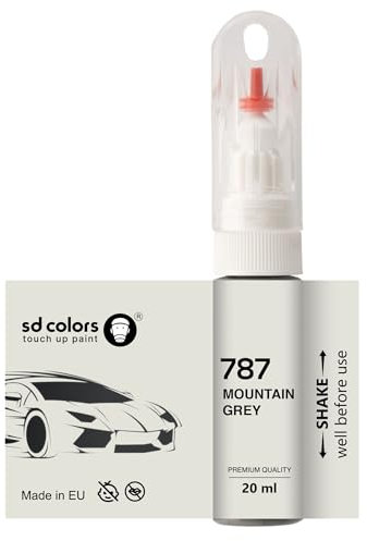 SD COLORS Pinceau de retouche gris montagne 787 20 ML pour réparer les rayures (juste la peinture)
