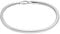 LeCalla Pulsera italiana de plata de ley 925 maciza con cadena de serpiente de 3 mm para mujeres y hombres, 20,3 cm