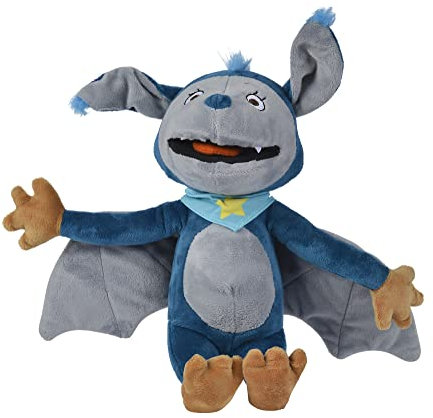 Simba 109221001 - Fidi Fledermaus 35cm, bekannt aus dem KiKA Baumhaus aus kuschelweichem Plüsch, ab den ersten Lebensmonaten