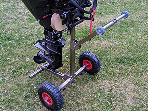 Außenbord-Boot-Motor-Transportwagen, Rollwagen, tragbar, aus Edelstahl, Premium Modell