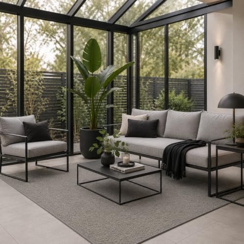 Snapstyle Natur Sisal-Optik Teppich Taff Grau in 24 Größen