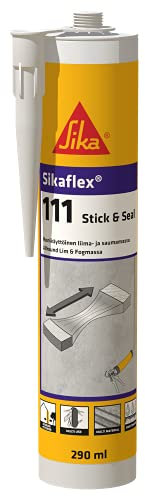 SIKA Adhesivo y lechada flexibles en todo terreno - Sikaflex-111 blanco - Amplia aplicación - Muy buena adherencia a la mayoría de los materiales - Resistente a la intemperie - 290 ml