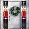 YUNSTK Nussknacker-Banner Weihnachtsdekoration, für den Außenbereich, rotes Nussknacker-Banner, lebensgroßes Soldaten-Modell, Wandbehang für Haustür, Veranda, Garten, 1 Paar, 32 x 180 cm