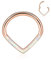 AROWRO 16G Septum Ringe Teardrop Septum Daith Tragus Schmuck 10mm Septum Clicker Nasenringe Daith Rook Ohrringe Daith Rook Helix Tragus Piercing Schmuck Opal Intarsien Edelstahl Roségold