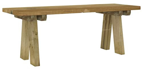 vidaXL Banco de Jardín Mueble Patio Exterior en Aire Libre para Familiares Entretenimiento Diversión Madera Maciza de Pino Impregnada