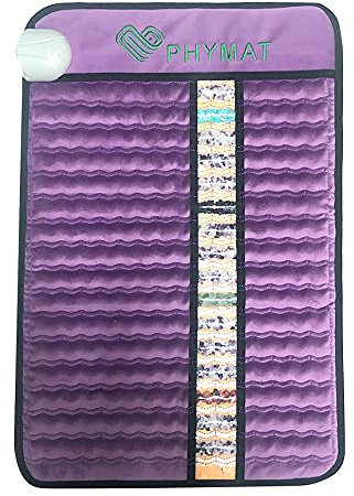 PHYMAT Far Infrared Amethyst Heating Pad - 5 Color Natural Crystal Heat Mat - Amethyst Infrared Heating Mat with Auto Shut Off - EMF Free,Overheat Protection,Smart Control