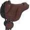 Equinate Reitpad Harper aus synthetischem Wildleder Pferd Braun - Bareback Pad mit pflegeleichter Neopren Unterseite - Reitkissen Baumloser Sattel