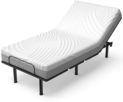 COSTWAY Matratze für elektrischen Bettrahmen, 20 cm Dicke Bettmatratze, Kühlgel Memory-Foam & Noppenschaumstoff, 90 x 200cm, atmungsaktive Rollmatratze für verstellbares Bett
