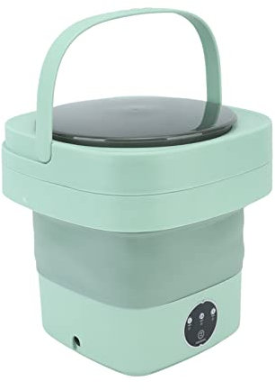 Lavadora Portátil, Mini Lavadora Plegable, Lavadora Pequeña para Ropa Interior de bebé, Lavadora para Apartamento, Dormitorio, Camping, Caravana, Lavandería de Viaje (Verde)