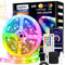 IKERY Weiß & Col. Amb. Lightstrip USB Plus 5m Basis RGBCCT 16 Mio. Farben 5050 LED Stripe Farbwechsel | steuerbar via App | Selbstklebend | Dimmbar Musik Sync | mit Fernbedienung für Party Zuhause