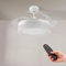 LEDUNI Ventilador de Techo Led 66W con luz, mando a Distancia, Bajo consumo, motor DC 30W+Luz Led 36W, 6 velocidades, Silencioso, 4 Aspas desplegables, verano-invierno(Gris)