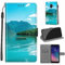 Schutzhülle für Samsung Galaxy A6 2018, PU-Leder, Brieftasche, Klappetui, Standfunktion, kompatibel mit Samsung A6 2018 Handyhülle (Boot)