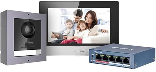 DS-KIS602 Kit d'interphone vidéo IP modulaire avec écran TFT coloré 7 Résolution vidéo 1080p, couverture grand angle, microphone et haut-parleur intégrés, annulation d'écho