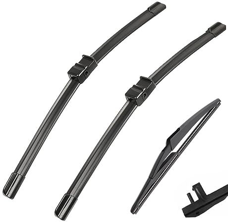 Limpiaparabrisas de coche compatible con Peugeot 407SW 407 SW Estate 2003-2011, limpiaparabrisas trasero delantero de coche, limpiaparabrisas de goma suave, parabrisas automático de 28+28+11 (Colo
