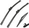 Limpiaparabrisas de coche compatible con Peugeot 407SW 407 SW Estate 2003-2011, limpiaparabrisas trasero delantero de coche, limpiaparabrisas de goma suave, parabrisas automático de 28+28+11 (Colo