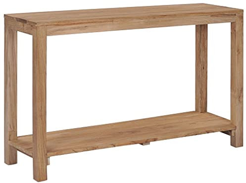 GuyAna Konsolentisch 120×35×75 cm Teak Massivholz Konferenztisch Schmaler Tisch