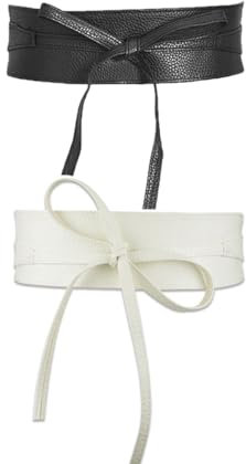 GANMFOYC 2 Stück Damen Taillengürtel, Breiter Obi Gürtel Taille Band für Mädchen