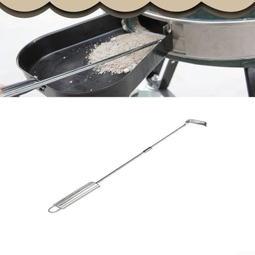 DAZZLEEX Stainless Steel Stove Ash Rake BBQ Ash Tool 18 Inches For Fireplace Wood Stove, Pizza Oven, BBQ, Smoker