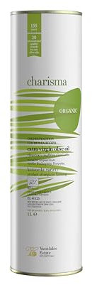 Charisma – Olio Extravergine di Oliva Biologico Greco di Creta, Lattina 1L | Estrazione a Freddo, 100% Naturale, Aroma Fruttato e Bilanciato