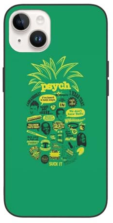 JAYWIS Schutzhülle für iPhone 14 mit Psych Ananas-Zitat, Schutzhülle für iPhone 14, Rundumgummi, für iPhone 14 Plus, 17 cm (6,7 Zoll)