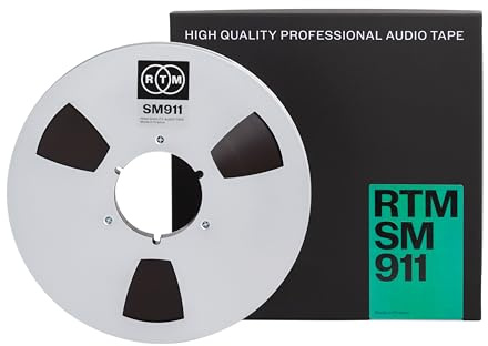 RTM Studio Master Recording SM 911 ½ Pulgada - Cinta Magnética de Carrete a Carrete para Grabación de Audio - Nab Carrete de Metal de 762 m - Diámetro de 10.5 Pulgadas (26,5 cm)