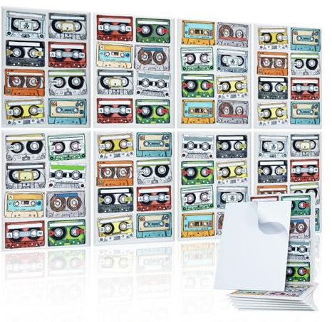 Schalldichte Wandpaneele, 121,9 x 81,3 cm, Kunst-Akustikplatten, schalldichte Paneele für Wände, hochdichte, akustische Behandlung, schallabsorbierende Paneele für Zuhause, Büro, Studios (buntes