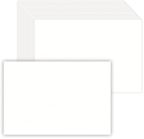 50 Stück 12,7 x 17,8 cm weißes Blanko-Kartonpapier, dickes Papier, 36,3 kg, flache Karten, Druckerpapier für Ihre eigenen DIY-Einladungen, Notizen, Grußkarten, Tischkarten – Schreiben, Stempeln,