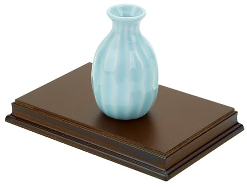 FINGERINSPIRE Rechteckiger Holzständersockel In Kokosnussbraun 10.1x15x1.8 cm Großer Holzsockel Mit Karnieskante Holzsockel Zur Präsentation von Edelsteinen Und Schmuck Holzsockel Zur Präsentation