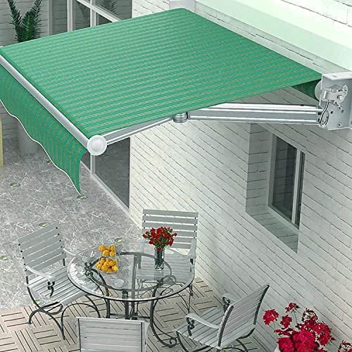 Patio Awning Outdoor Retractable Pergola, Electric/Manual Window Door Sunshade Shelter, Deck Canopy Balcony for Garden Porch Yard Gazebo,78.7x59in (118x98.4in)