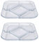 TAMUME Lot de 2 assiettes de service carrées en verre avec 5 compartiments pour collations, 22,9 cm