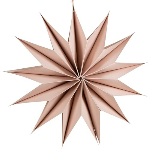 Logbuch-Verlag Stella di carta da appendere, rosa antico, vintage, decorazione natalizia, 30,5 cm